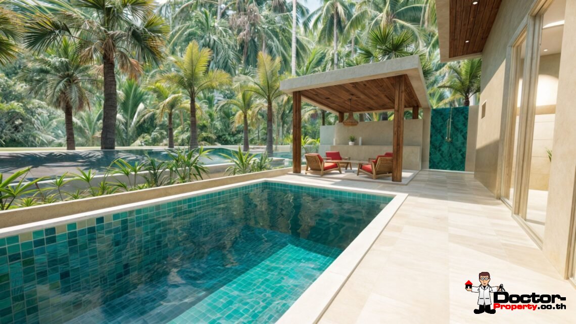 New 2-Bedroom Bali-Style Pool Villa in Bangrak, Koh Samui