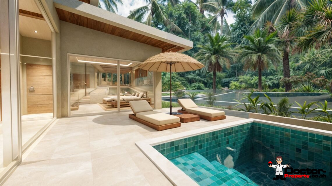 New 2-Bedroom Bali-Style Pool Villa in Bangrak, Koh Samui