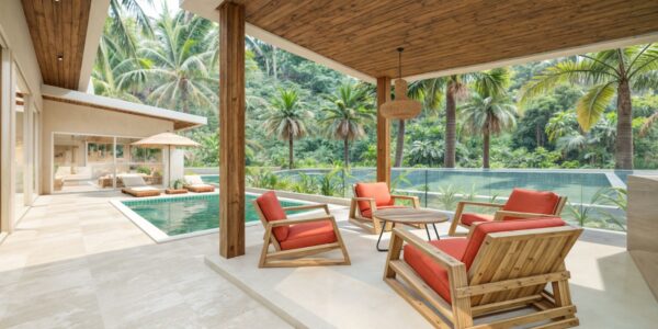 New 2-Bedroom Bali-Style Pool Villa in Bangrak, Koh Samui