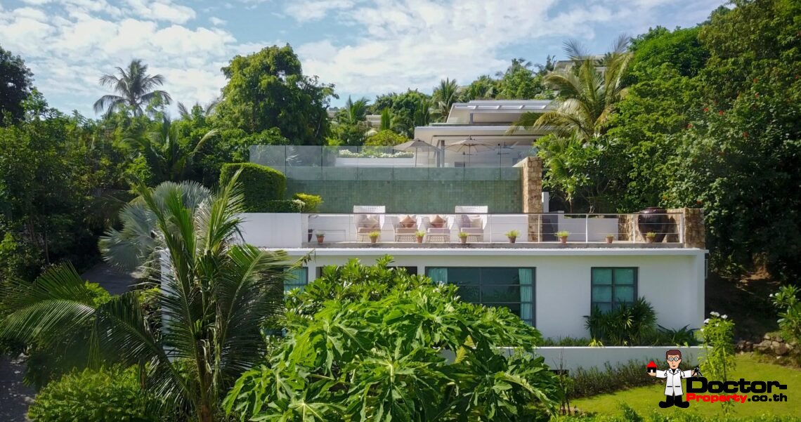 Exquisite 4-Bed Villa with Stunning Sea Views in Choeng Mon, Koh Samui – For Sale