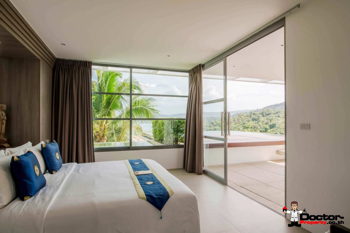 Exquisite 4-Bed Villa with Stunning Sea Views in Choeng Mon, Koh Samui – For Sale