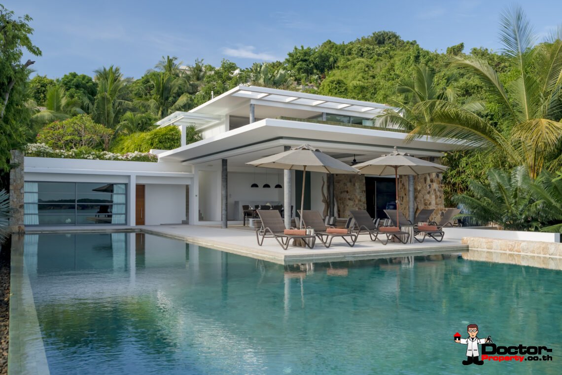 Exquisite 4-Bed Villa with Stunning Sea Views in Choeng Mon, Koh Samui – For Sale