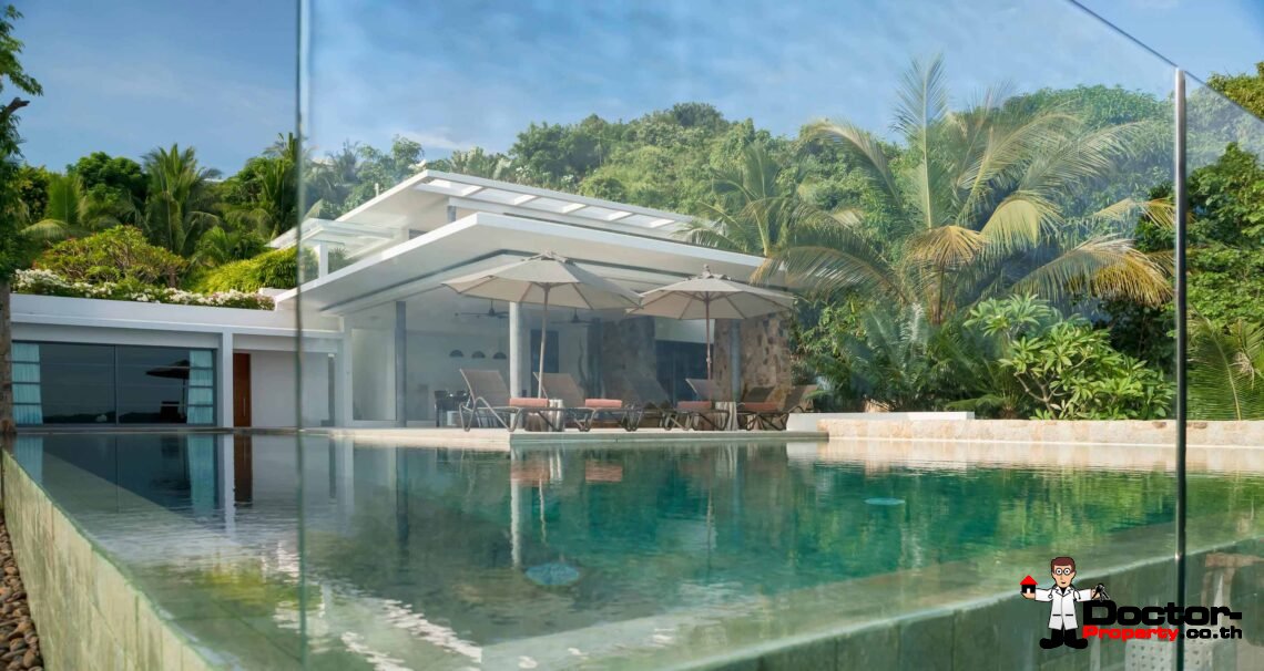 Exquisite 4-Bed Villa with Stunning Sea Views in Choeng Mon, Koh Samui – For Sale