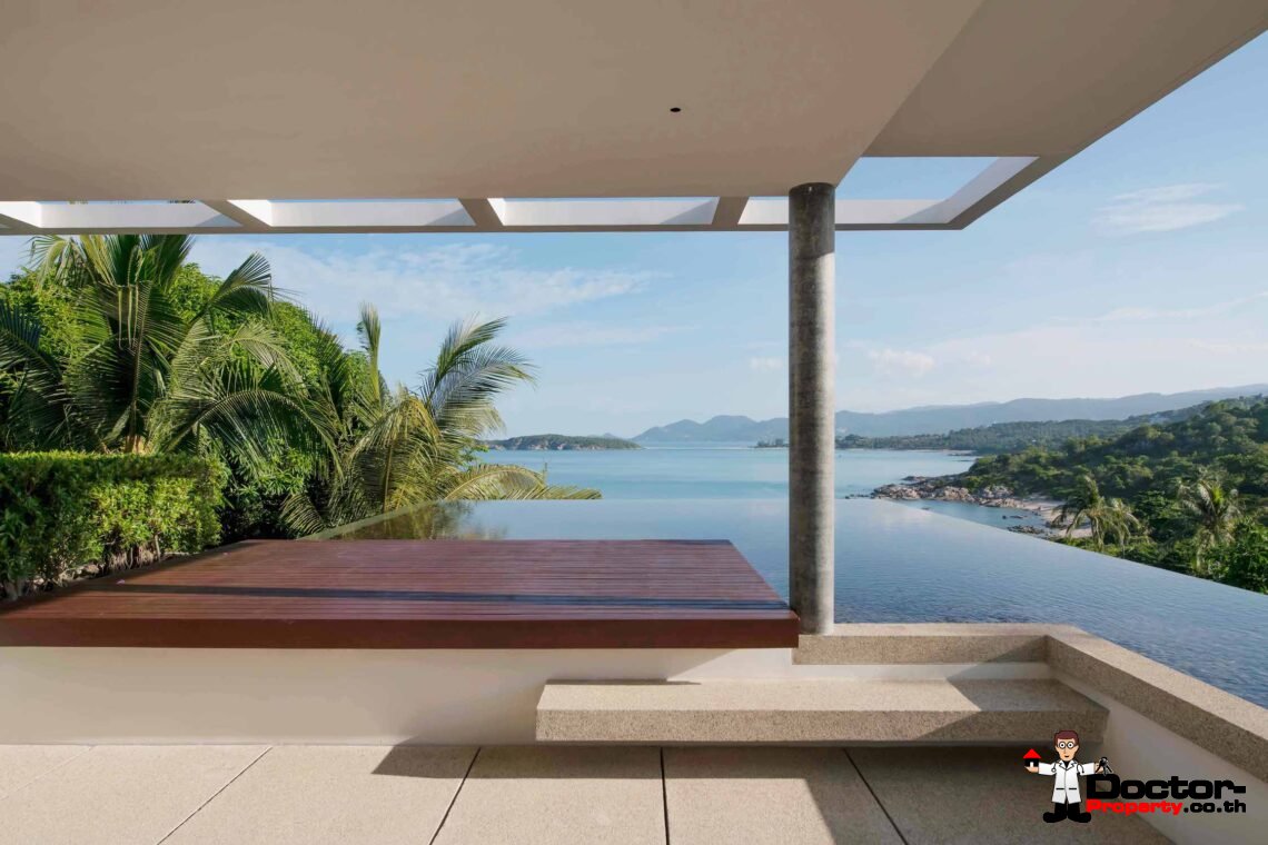 Exquisite 4-Bed Villa with Stunning Sea Views in Choeng Mon, Koh Samui – For Sale