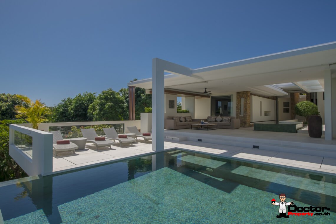 Exquisite 4-Bed Villa with Stunning Sea Views in Choeng Mon, Koh Samui – For Sale