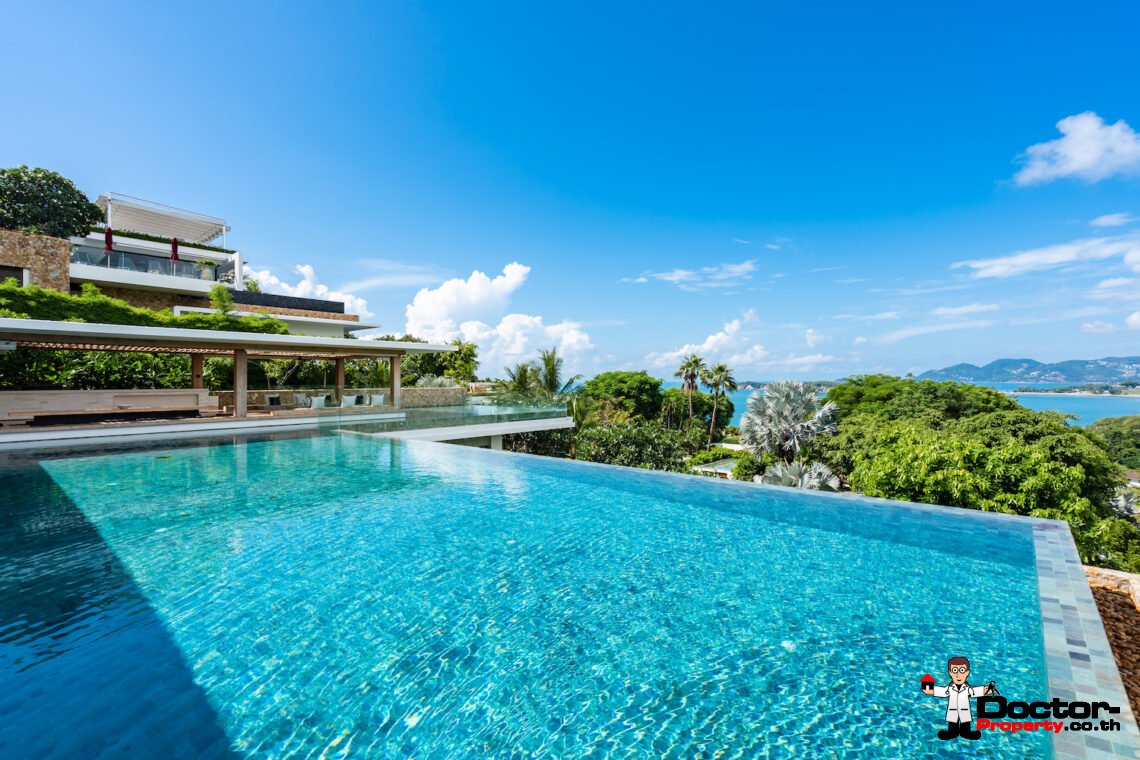 Exquisite 8-Bedroom Luxury Villa with Panoramic Ocean Views in Koh Samui