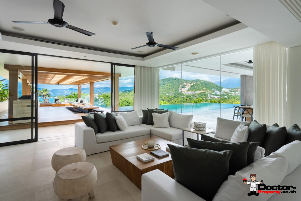 Exquisite 8-Bedroom Luxury Villa with Panoramic Ocean Views in Koh Samui