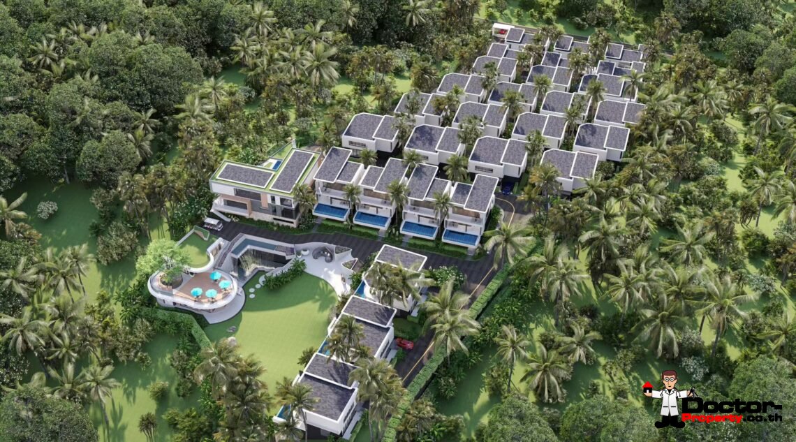 New 3 Bedroom Pool Villa with Sea View in Chaweng, Koh Samui – For Sale
