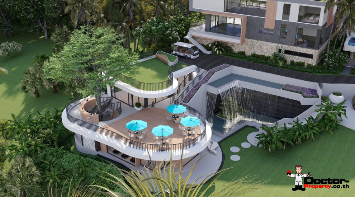 New 3 Bedroom Pool Villa with Sea View in Chaweng, Koh Samui – For Sale