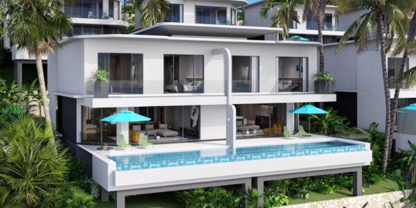 New 2 Bedroom Pool Villa with Sea View in Chaweng, Koh Samui – For Sale