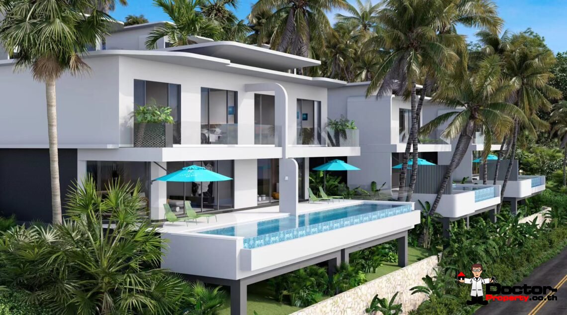 New 2 Bedroom Pool Villa with Sea View in Chaweng, Koh Samui – For Sale