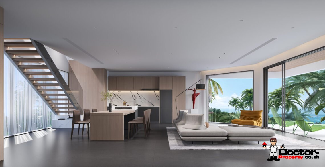 New 2 Bedroom Pool Villa with Sea View in Chaweng, Koh Samui – For Sale