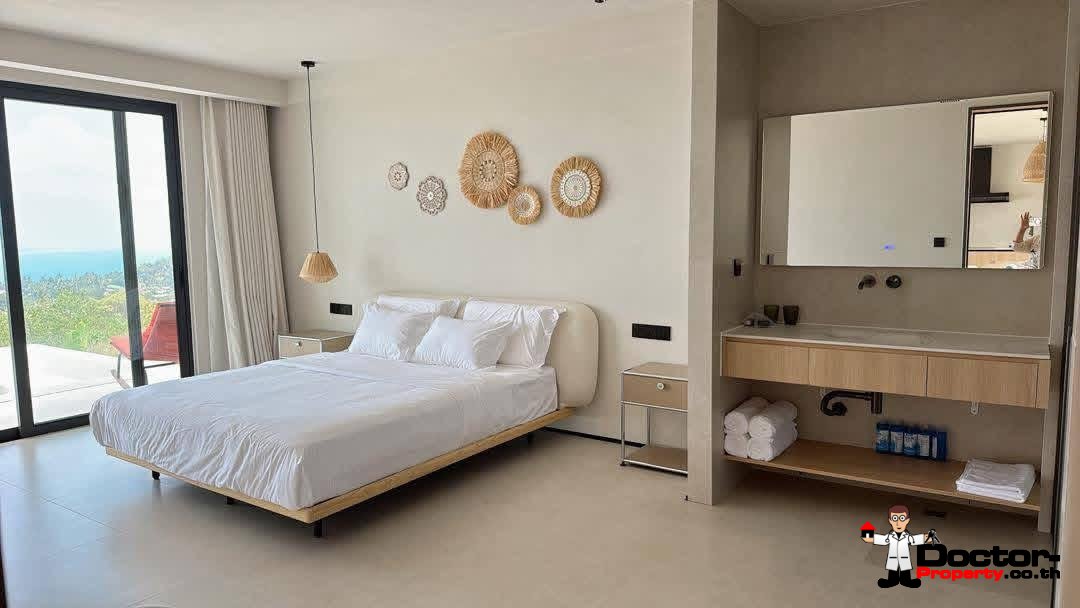 New 3 Bedroom Pool Villa with Sea View in Chaweng, Koh Samui – For Sale