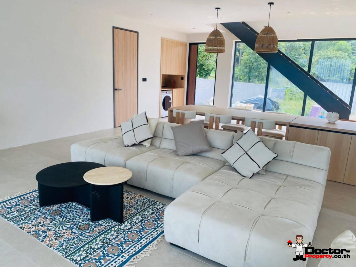 New 3 Bedroom Pool Villa with Sea View in Chaweng, Koh Samui – For Sale