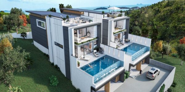 Luxury 4 Bedroom Pool Villa with Sea View in Choeng Mon, Koh Samui – For Sale