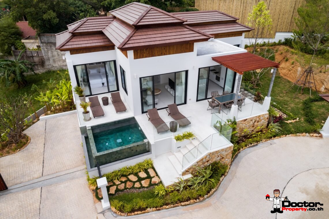2 Bedroom Sea View Villa in Choeng Mon, Koh Samui – For Sale