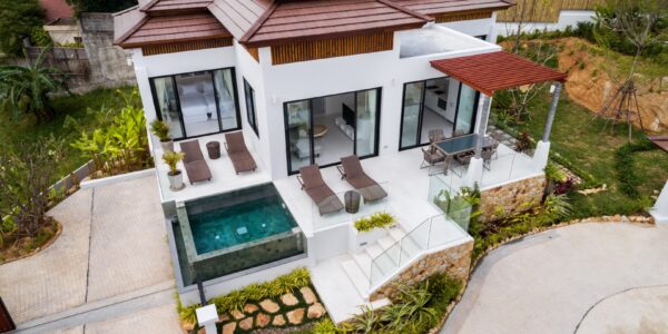 2 Bedroom Sea View Villa in Choeng Mon, Koh Samui – For Sale