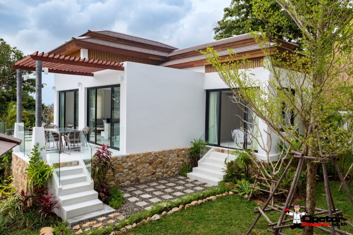 2 Bedroom Sea View Villa in Choeng Mon, Koh Samui – For Sale