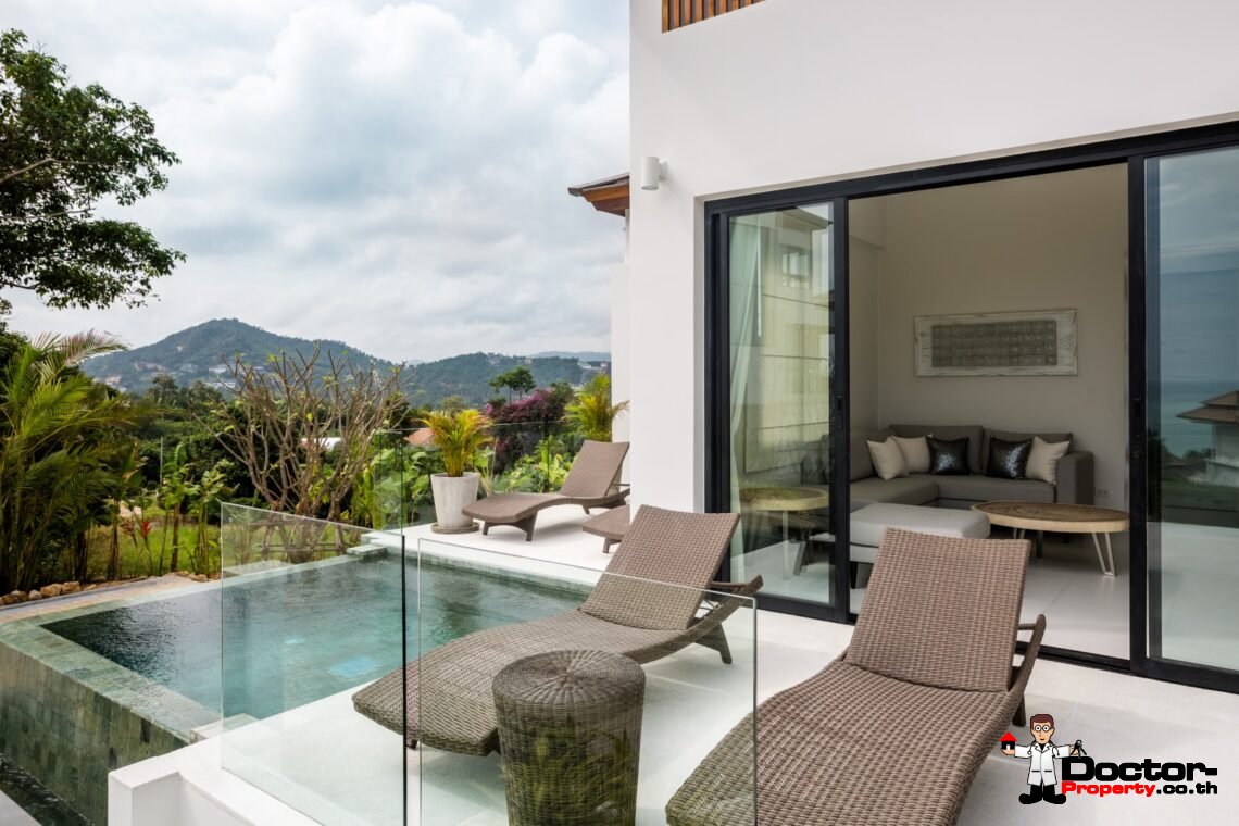 2 Bedroom Sea View Villa in Choeng Mon, Koh Samui – For Sale