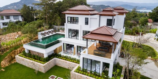3 Bedroom Sea View Villa with Spacious Garden in Choeng Mon, Koh Samui – For Sale
