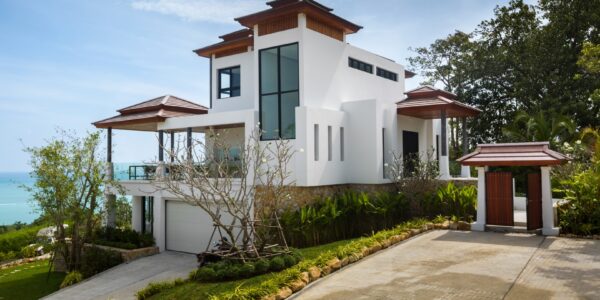3 Bedroom Sea View Villa with Spacious Garden in Choeng Mon, Koh Samui – For Sale