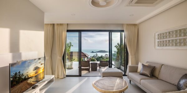 3 Bedroom Sea View Villa in Choeng Mon, Koh Samui – For Sale