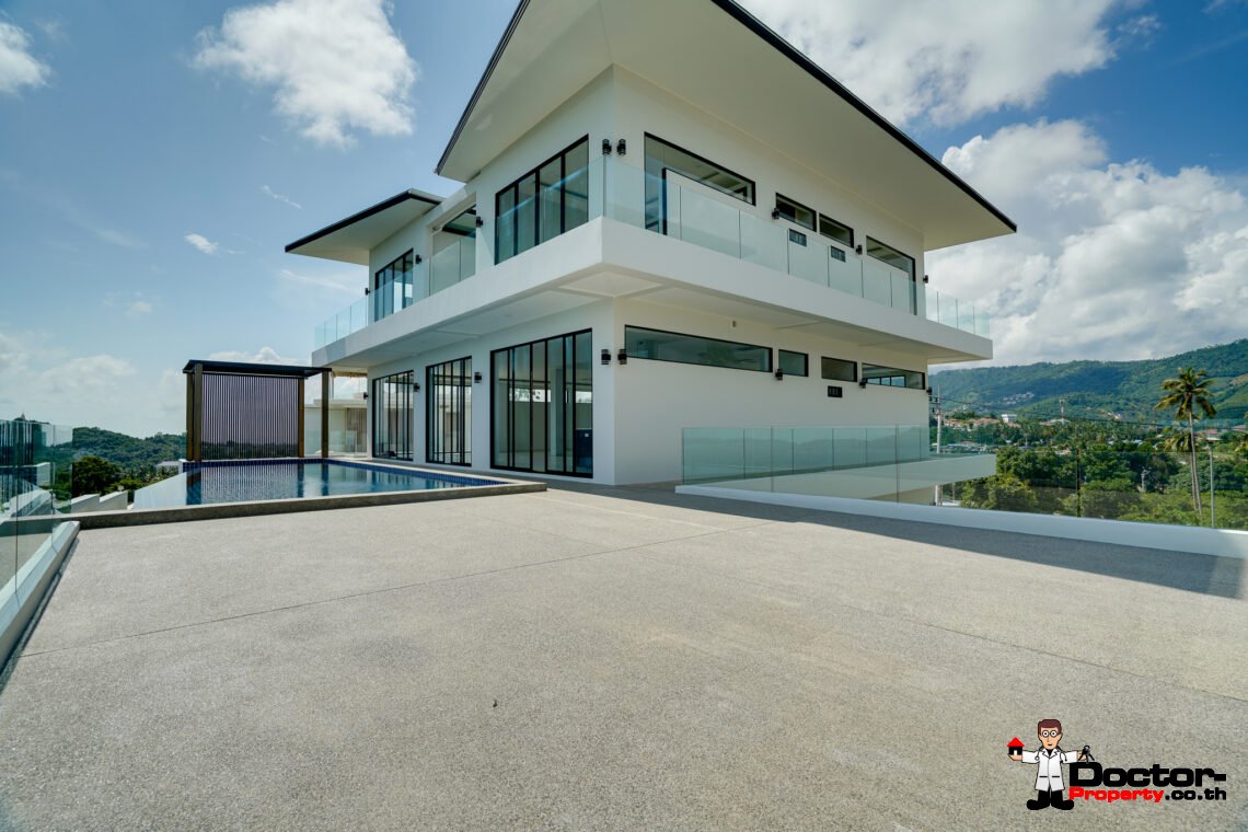 Stunning 5-Bedroom Villa in Bangrak, Koh Samui – A Panoramic Paradise of Luxury & Privacy