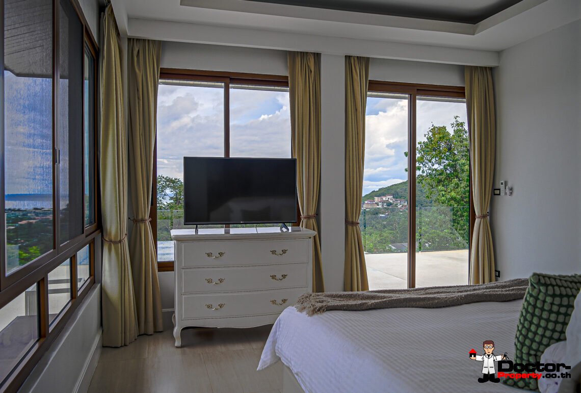 Modern 4 Bedroom Sea View Villa with Spacious area in Chaweng, Koh Samui – For Sale