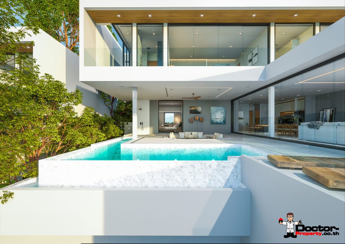 Luxury 2-4 Bedroom Sea View Villa in Chaweng, Koh Samui – For Sale