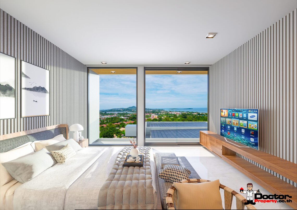 Luxury 2-4 Bedroom Sea View Villa in Chaweng, Koh Samui – For Sale