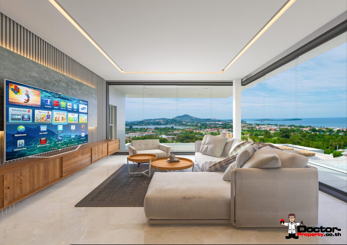 Luxury 2-4 Bedroom Sea View Villa in Chaweng, Koh Samui – For Sale