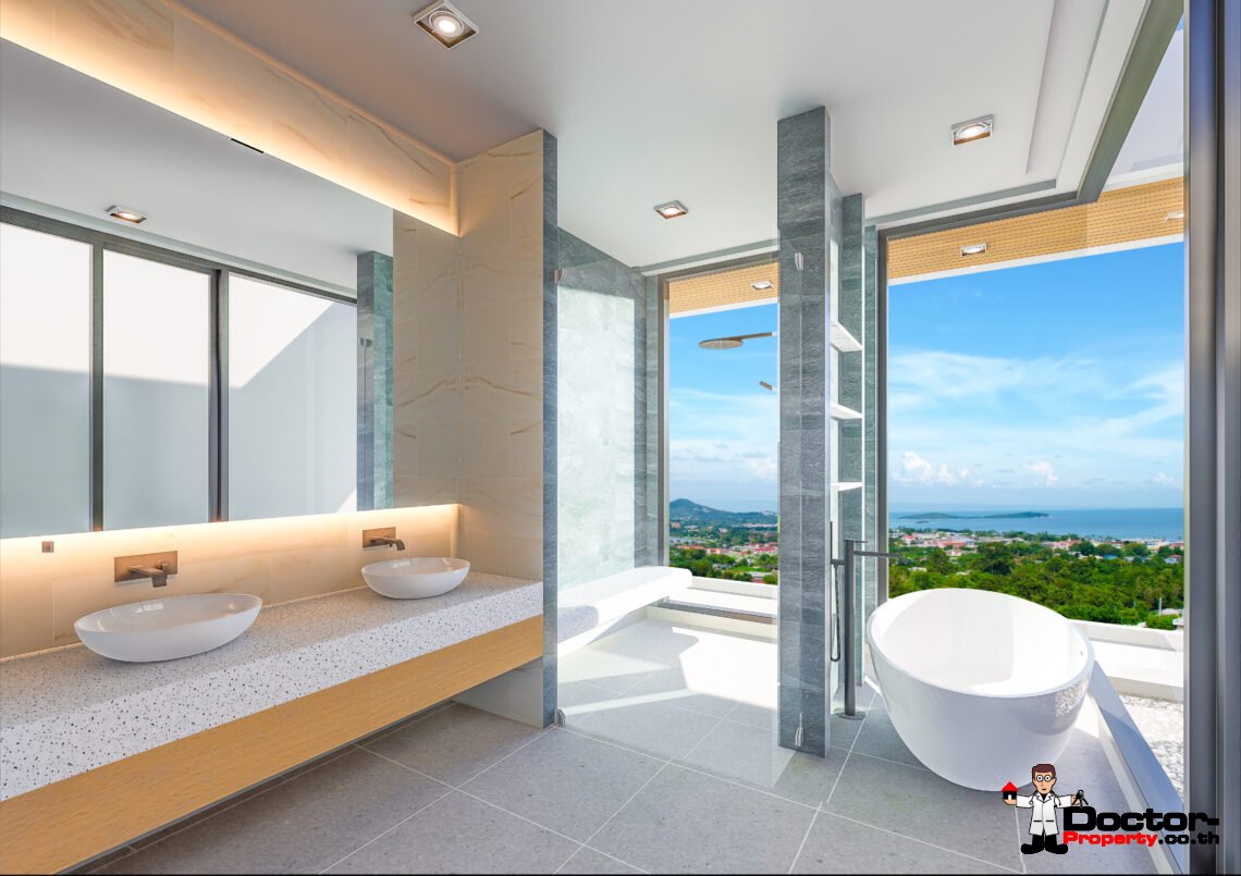 Luxury 2-4 Bedroom Sea View Villa in Chaweng, Koh Samui – For Sale