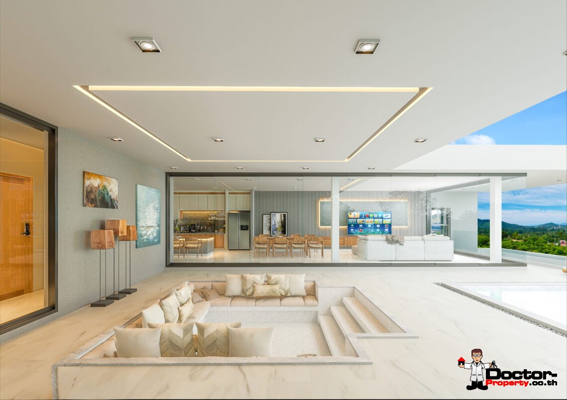 Luxury 2-4 Bedroom Sea View Villa in Chaweng, Koh Samui – For Sale