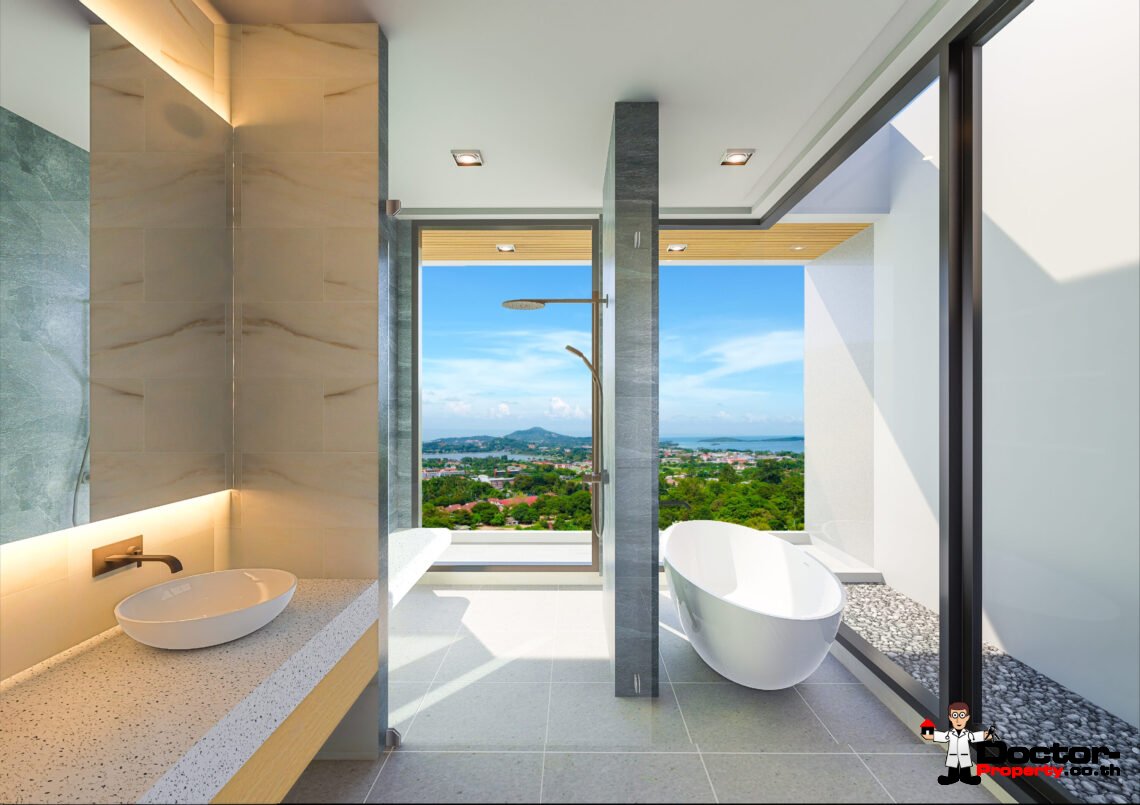 Luxury 2-4 Bedroom Sea View Villa in Chaweng, Koh Samui – For Sale