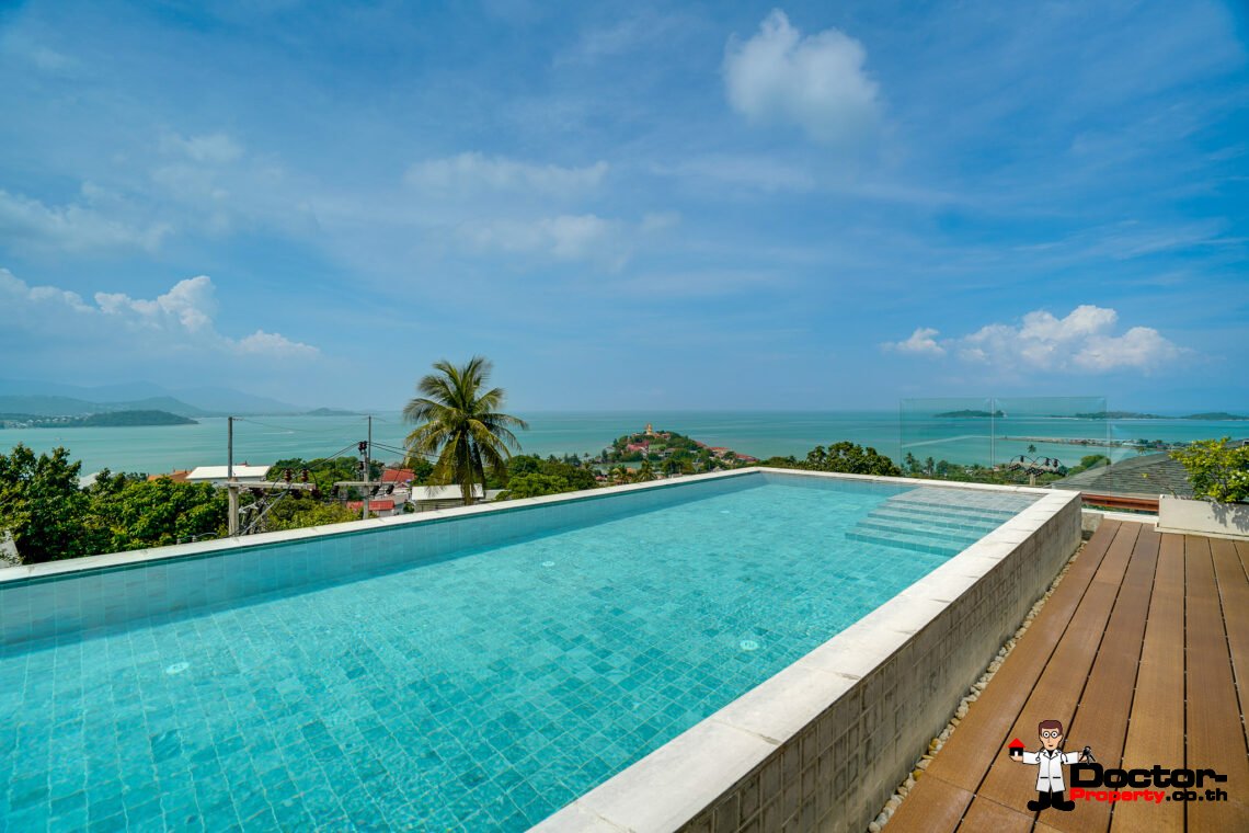 Luxury 3 Bedroom Private Pool Villa with Sea View in Plai Laem, Koh Samui – For Sale