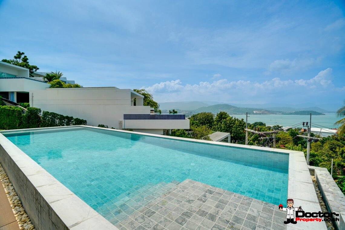 Luxury 3 Bedroom Private Pool Villa with Sea View in Plai Laem, Koh Samui – For Sale