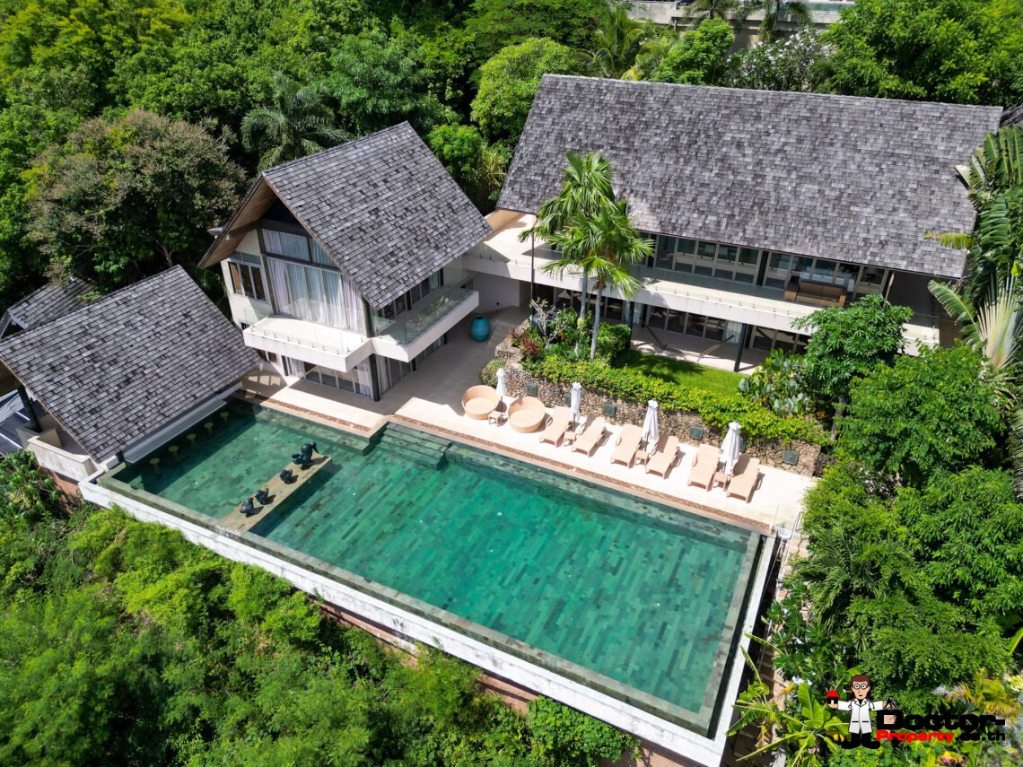 Luxury 4-5 Bedroom Private Pool Villa with Sea View in Bo Phut, Koh Samui – For Sale