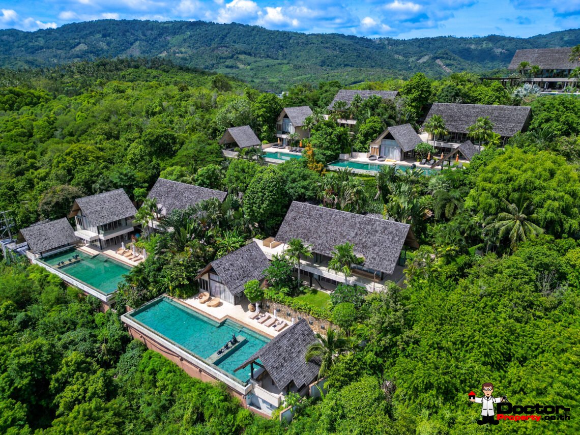 Luxury 4-5 Bedroom Private Pool Villa with Sea View in Bo Phut, Koh Samui – For Sale