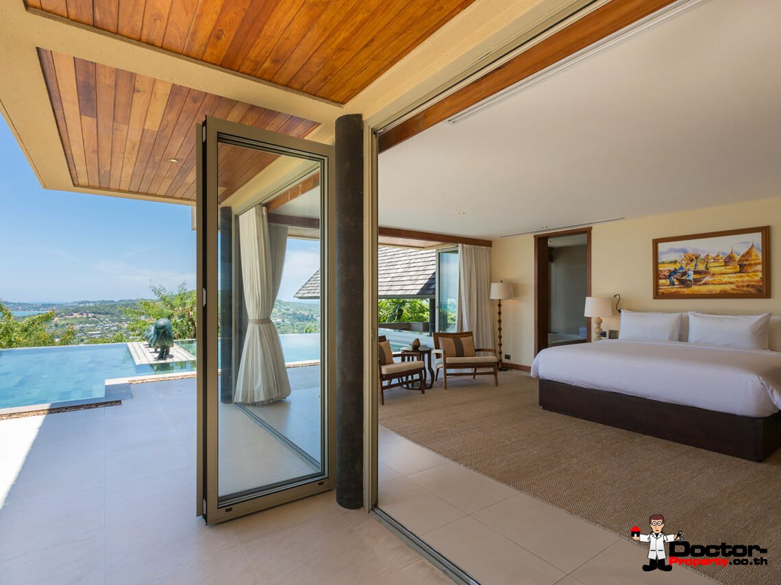 Luxury 4-5 Bedroom Private Pool Villa with Sea View in Bo Phut, Koh Samui – For Sale