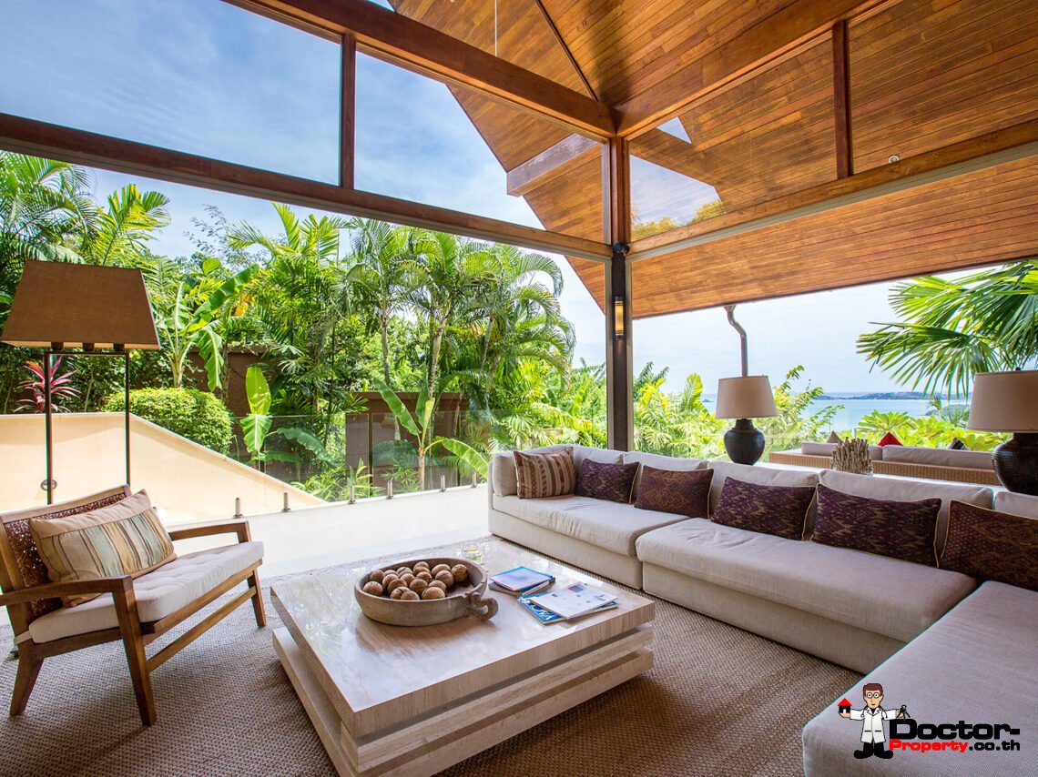 Luxury 4-5 Bedroom Private Pool Villa with Sea View in Bo Phut, Koh Samui – For Sale