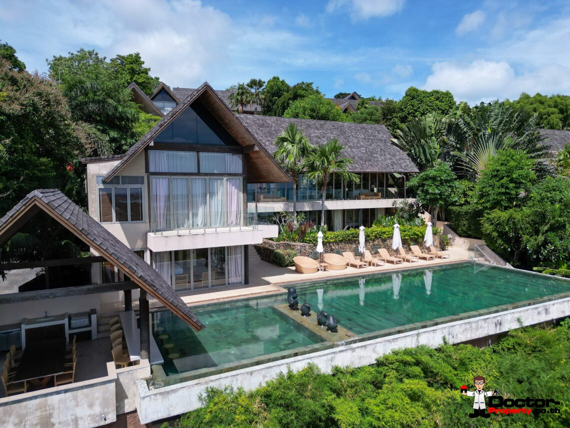 Luxury 4-5 Bedroom Private Pool Villa with Sea View in Bo Phut, Koh Samui – For Sale