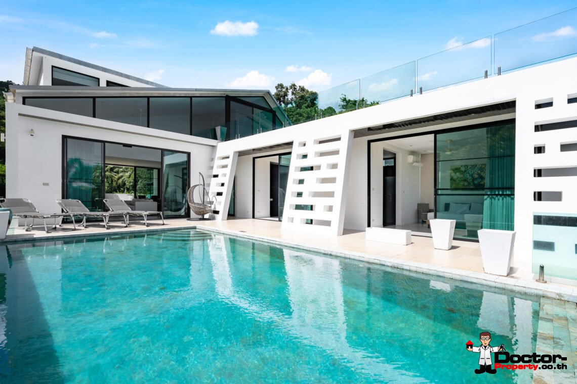 Luxury 5 Bedroom Pool Villa with Stunning Sea View in Lamai, Koh Samui – For Sale