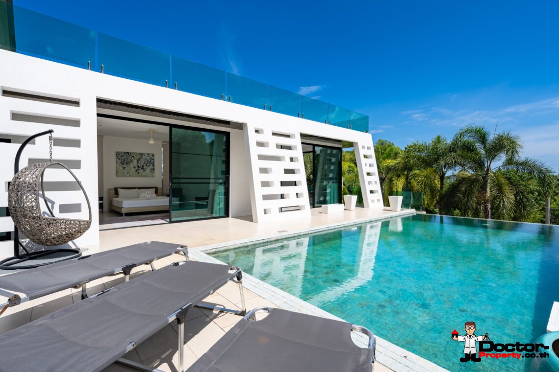 Luxury 5 Bedroom Pool Villa with Stunning Sea View in Lamai, Koh Samui – For Sale