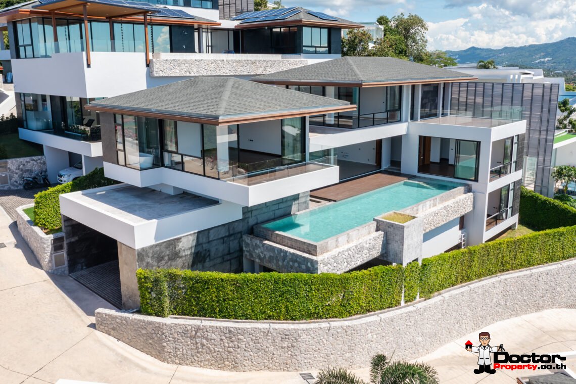 Luxury 4 Bedroom Pool Villa with Stunning Sea View in Plai Laem, Koh Samui – For Sale