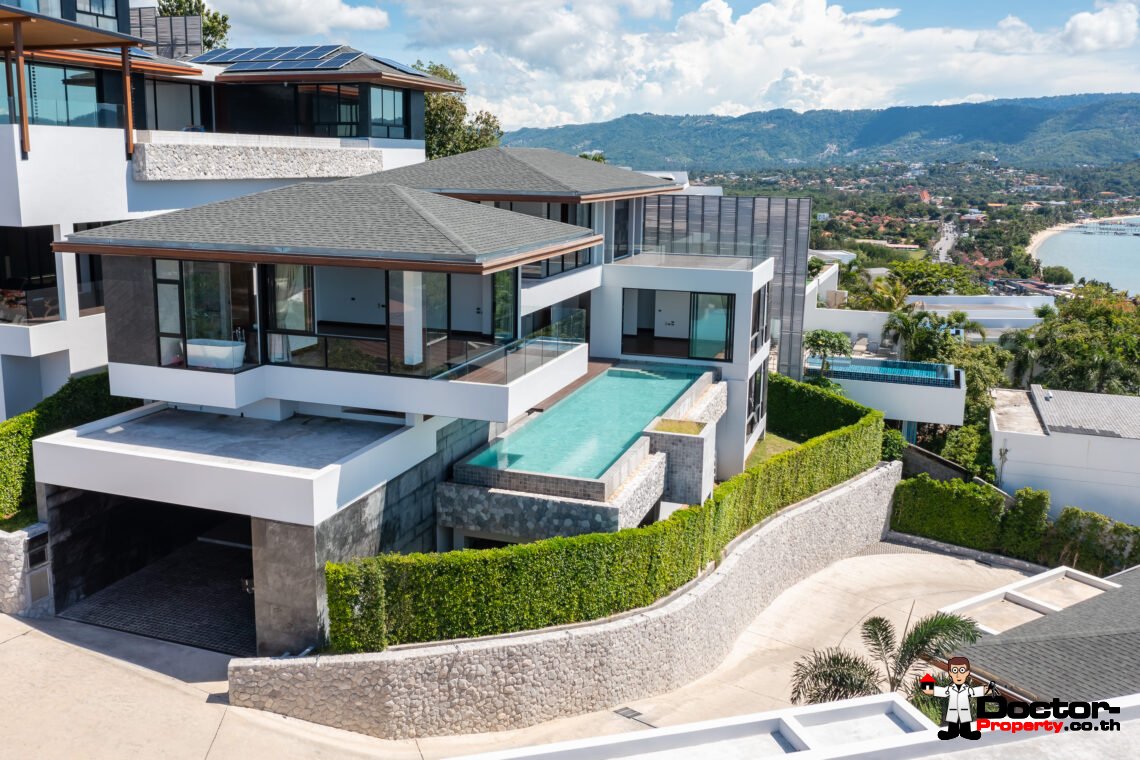 Luxury 4 Bedroom Pool Villa with Stunning Sea View in Plai Laem, Koh Samui – For Sale