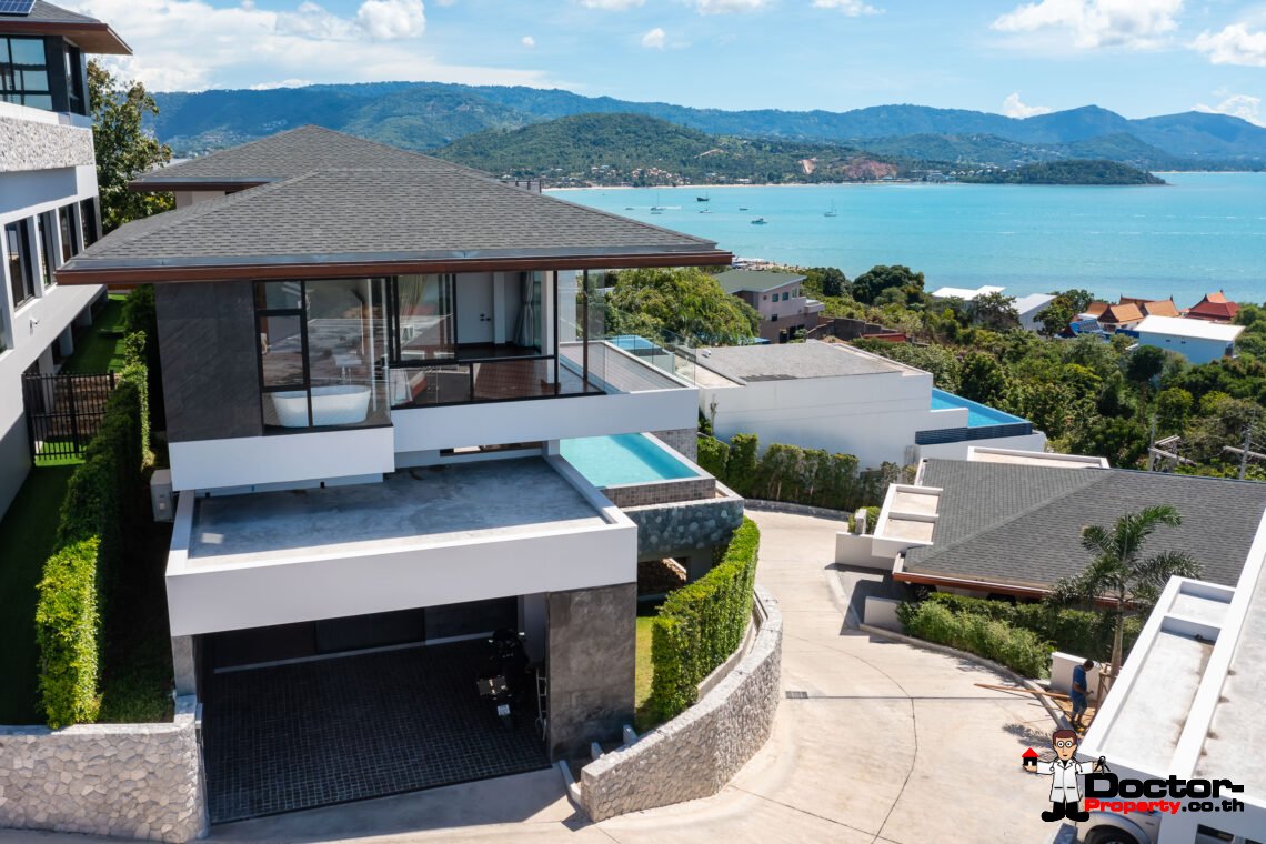 Luxury 4 Bedroom Pool Villa with Stunning Sea View in Plai Laem, Koh Samui – For Sale