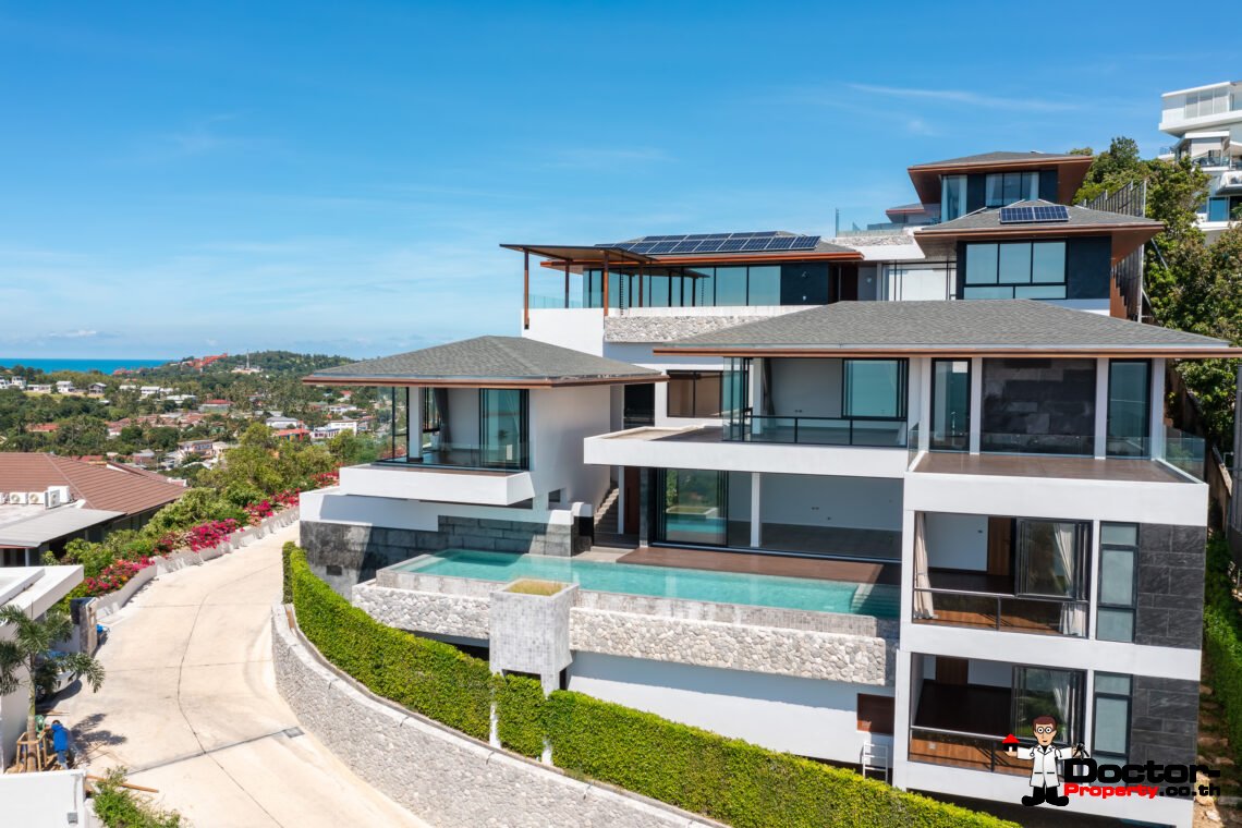 Luxury 4 Bedroom Pool Villa with Stunning Sea View in Plai Laem, Koh Samui – For Sale