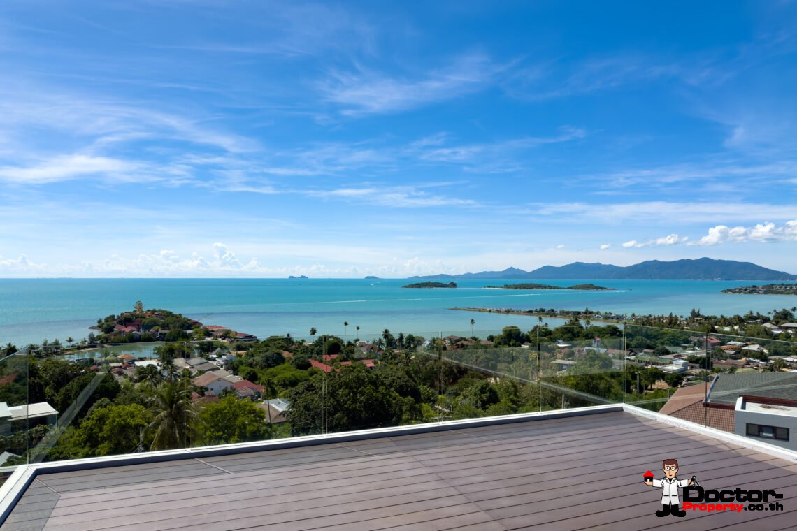 Luxury 4 Bedroom Pool Villa with Stunning Sea View in Plai Laem, Koh Samui – For Sale