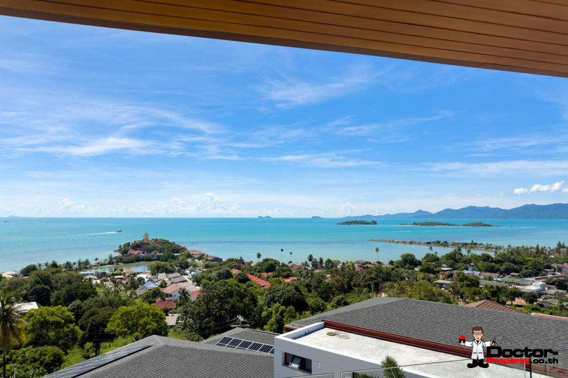 Luxury 4 Bedroom Pool Villa with Stunning Sea View in Plai Laem, Koh Samui – For Sale