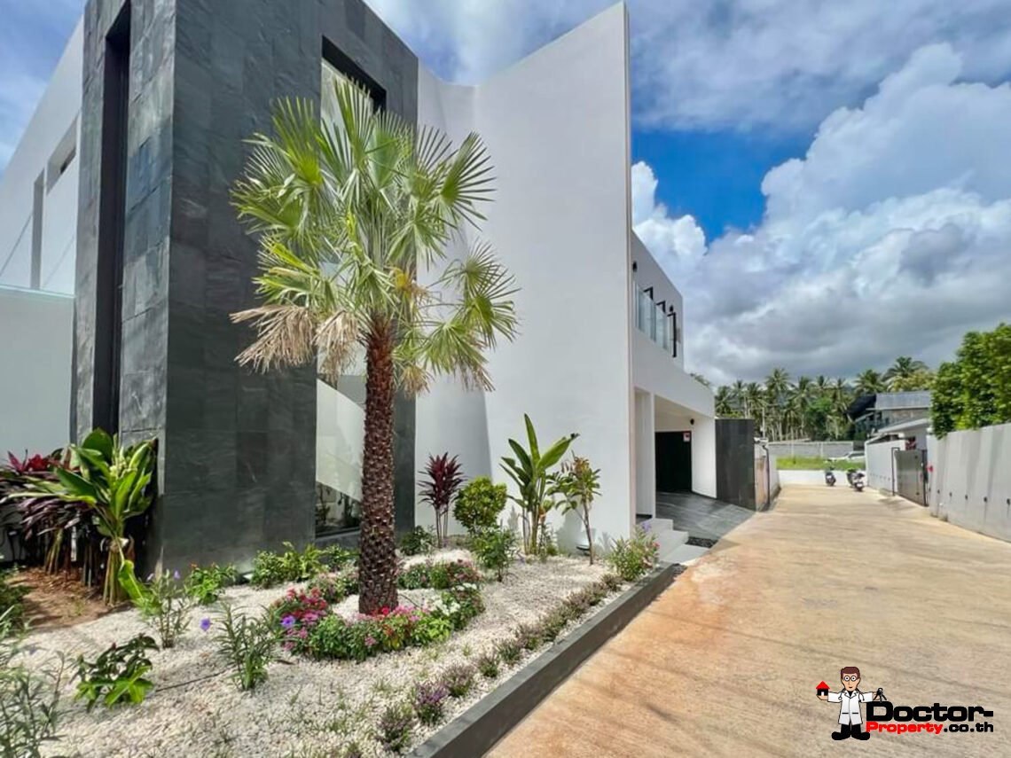 New Modern 4 Bedroom Private Pool Villa in Lamai, Koh Samui – For Sale